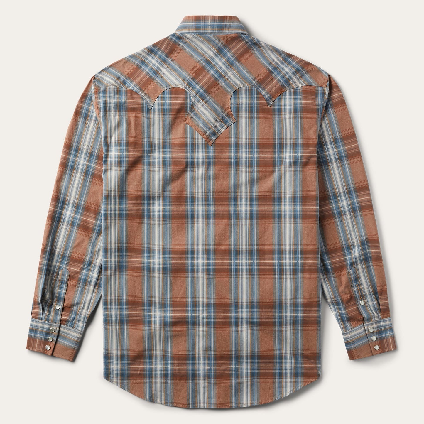 Rustic Plaid Western Shirt | Stetson Brown