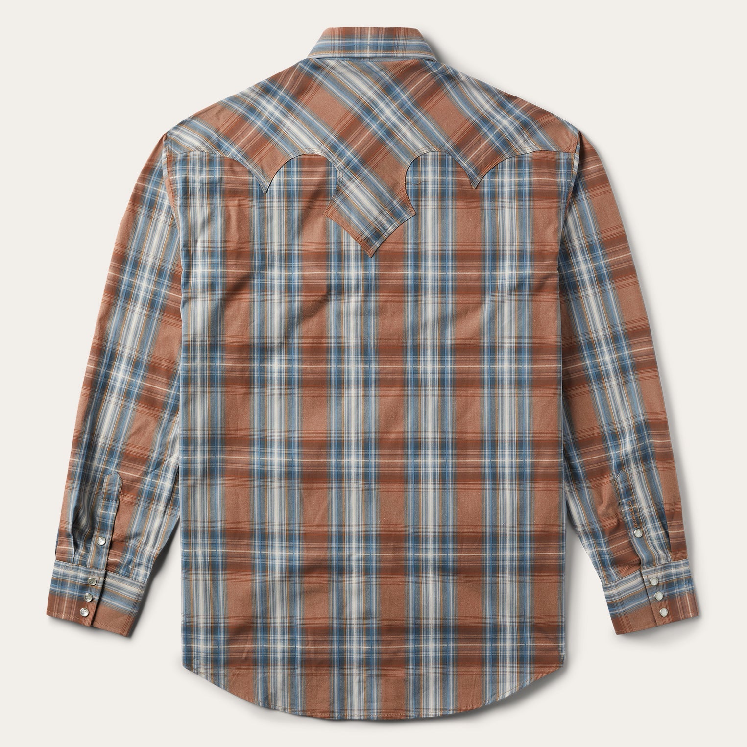 Rustic Plaid Western Shirt | Stetson Brown