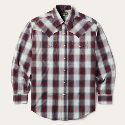 Wine Plaid Shirt | Stetson Wine