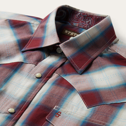 Wine Plaid Shirt | Stetson Wine