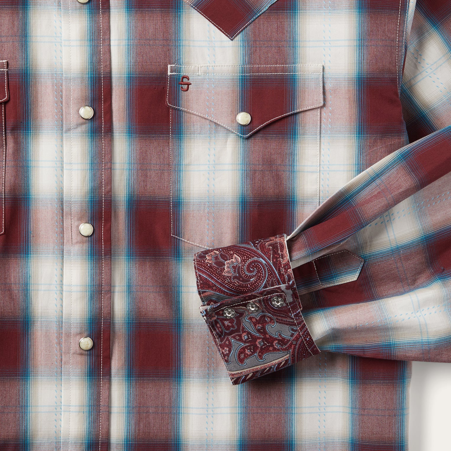 Wine Plaid Shirt | Stetson Wine