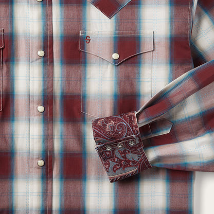 Wine Plaid Shirt | Stetson Wine