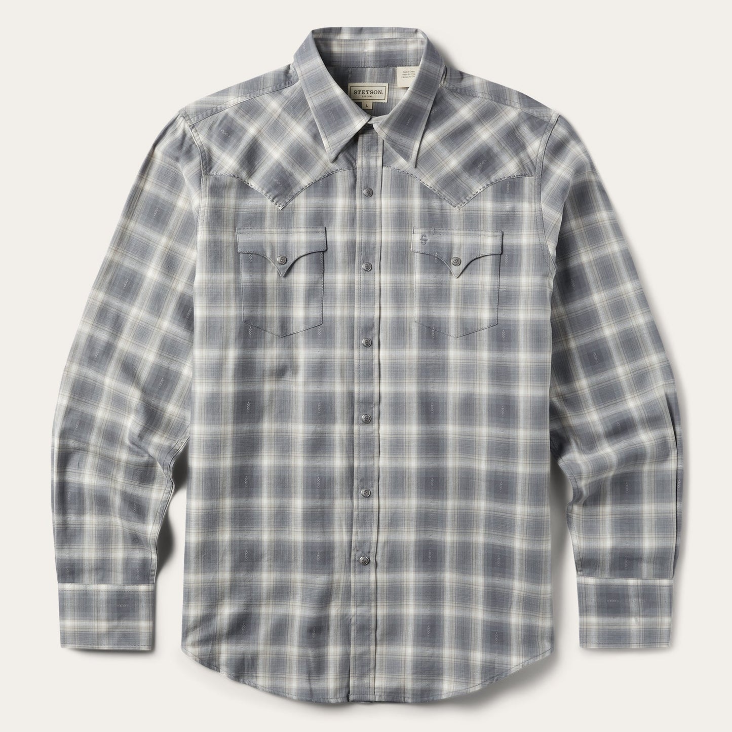 Dobby Twill Plaid Shirt | Stetson Brown