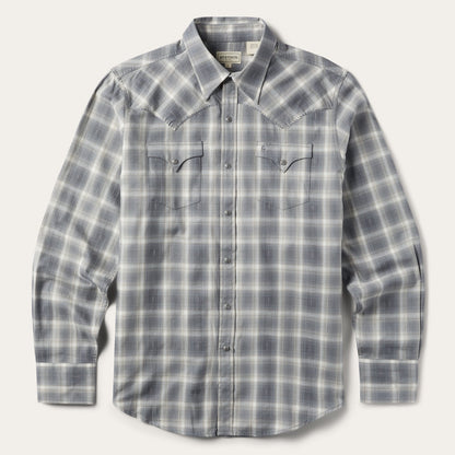 Dobby Twill Plaid Shirt | Stetson Brown