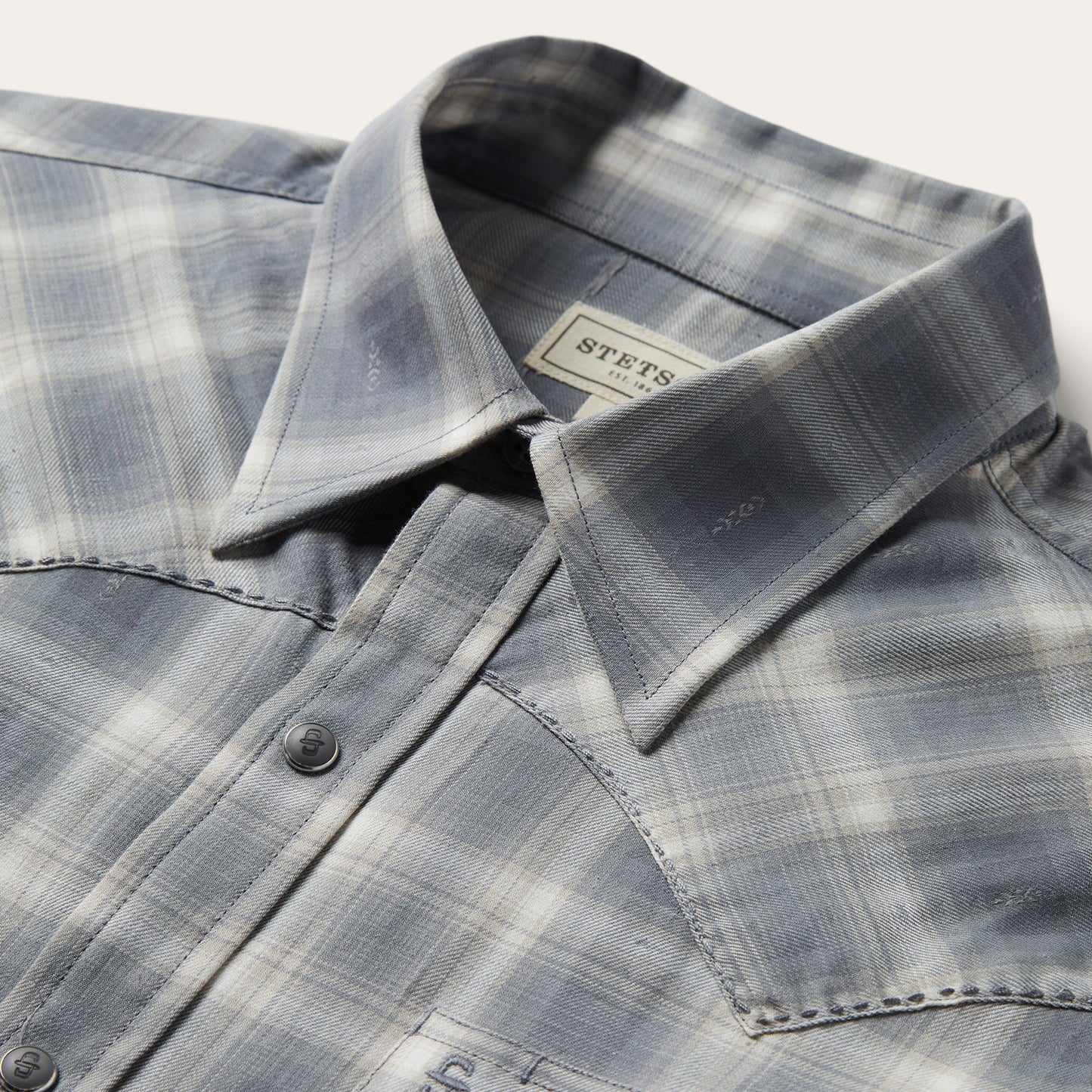 Dobby Twill Plaid Shirt | Stetson Brown