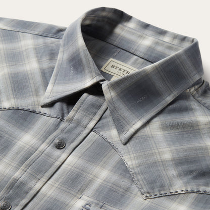 Dobby Twill Plaid Shirt | Stetson Brown