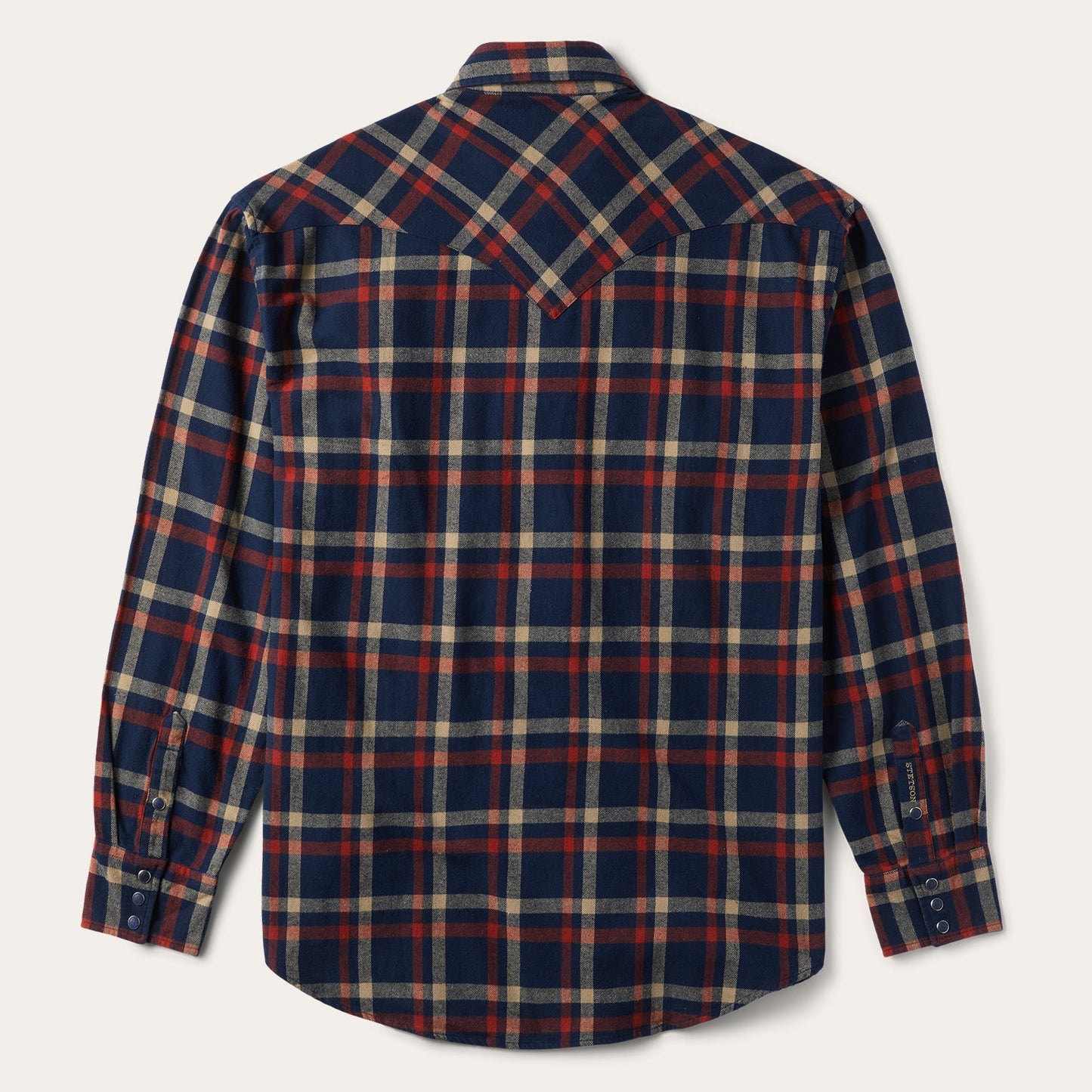 Brushed Twill Plaid Shirt | Stetson Blue