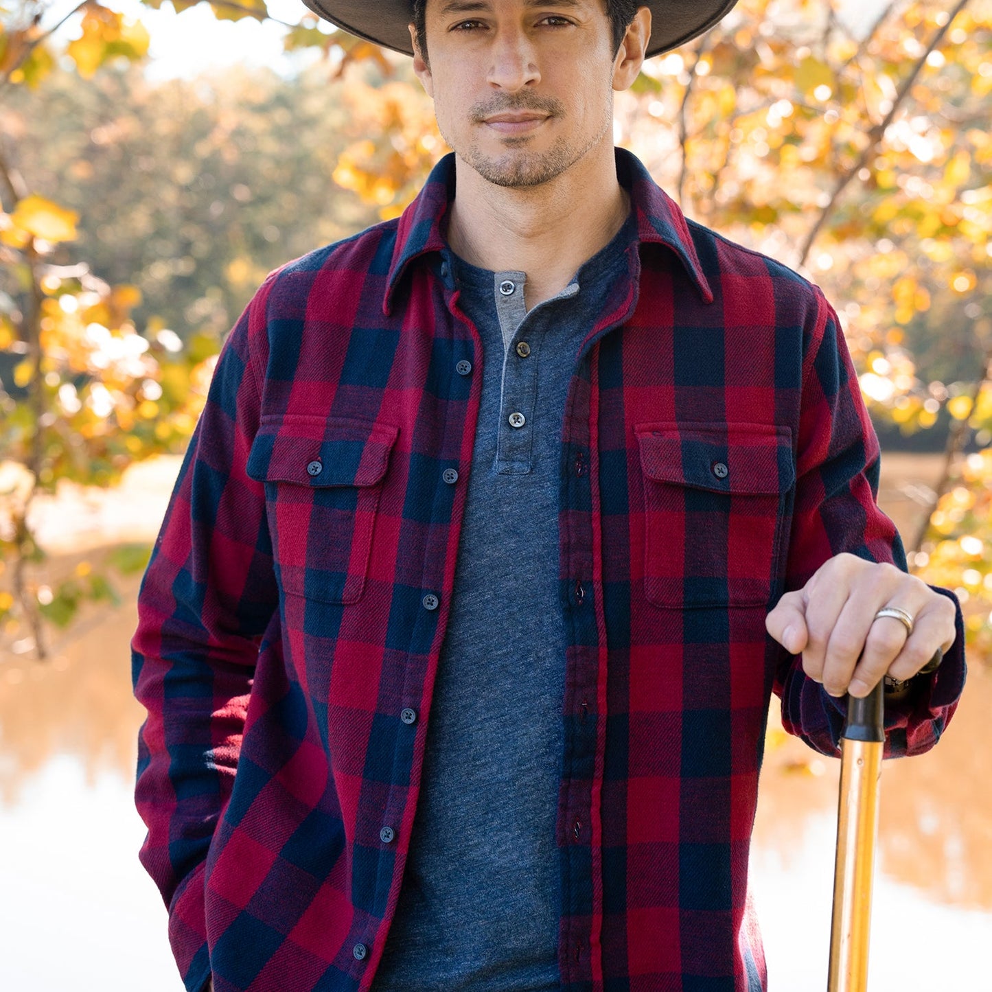 Buffalo Check Twill Shirt | Stetson Red