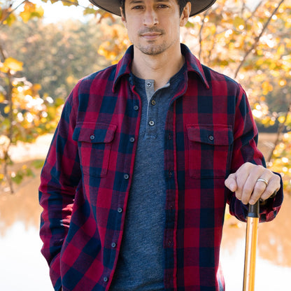 Buffalo Check Twill Shirt | Stetson Red