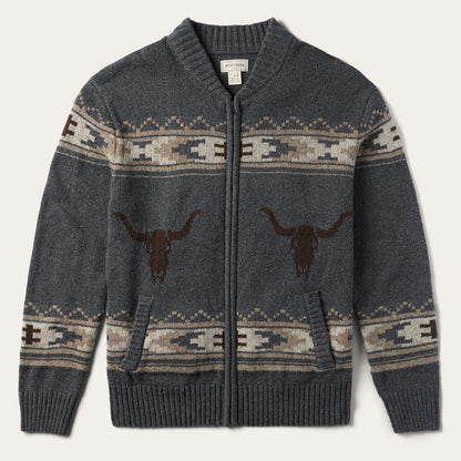 Longhorn Cardigan | Stetson Grey