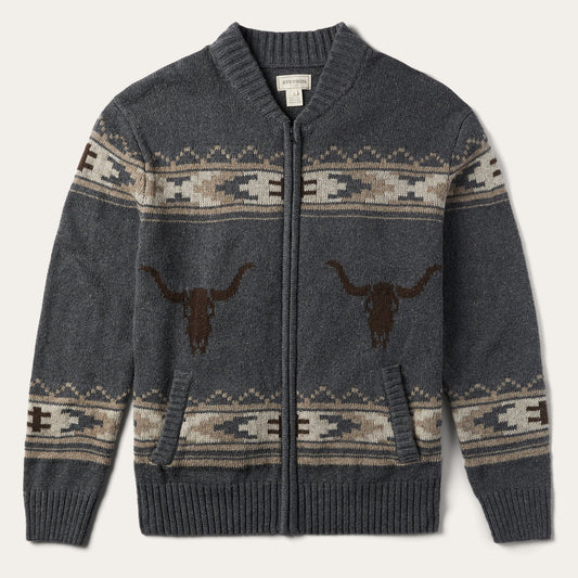 Longhorn Cardigan | Stetson Grey