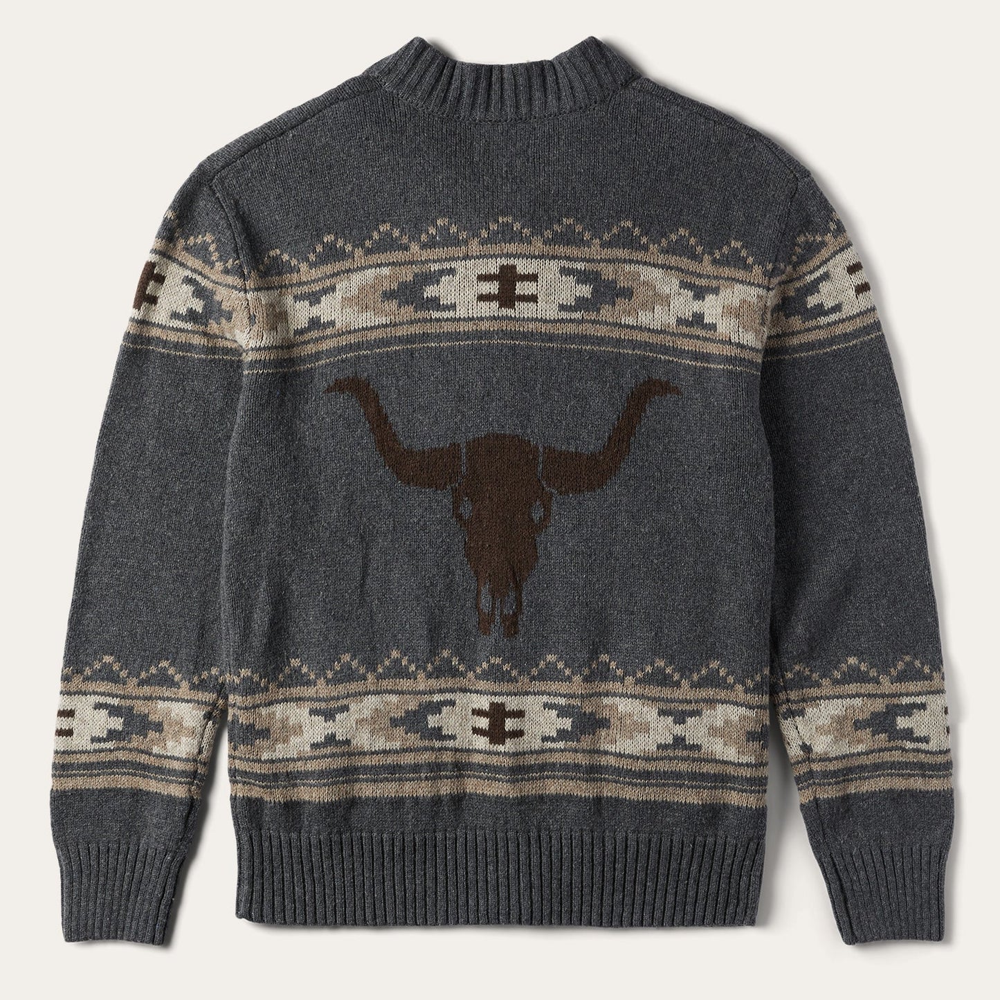 Longhorn Cardigan | Stetson Grey
