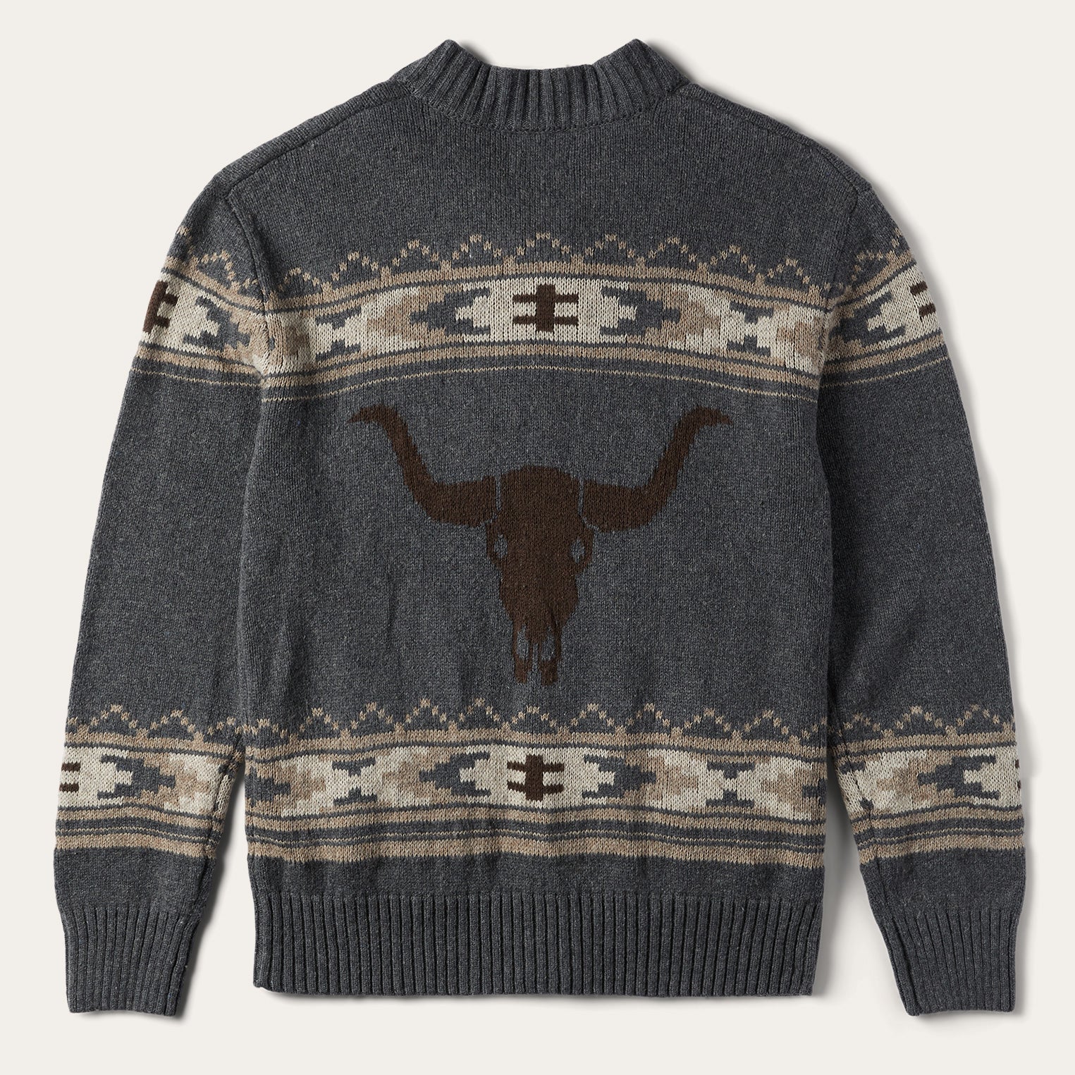 Longhorn Cardigan | Stetson Grey