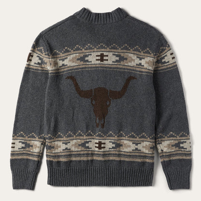 Longhorn Cardigan | Stetson Grey