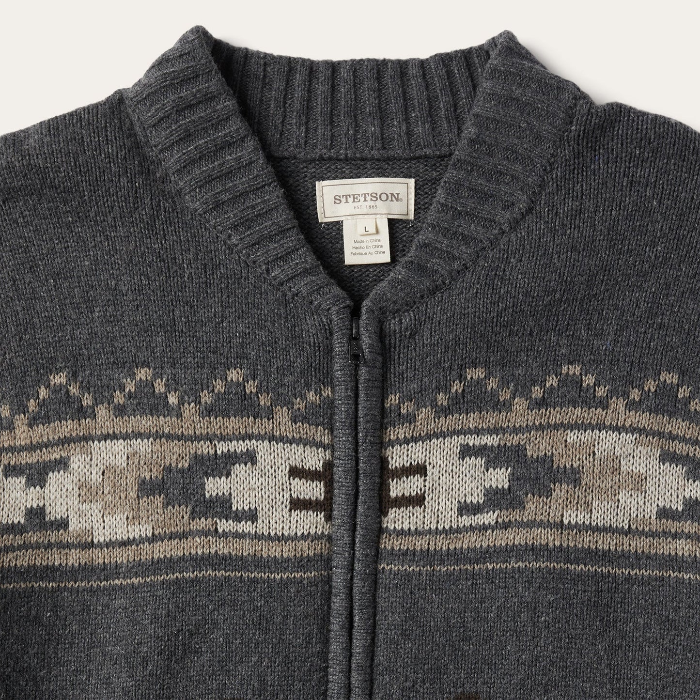 Longhorn Cardigan | Stetson Grey