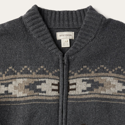 Longhorn Cardigan | Stetson Grey