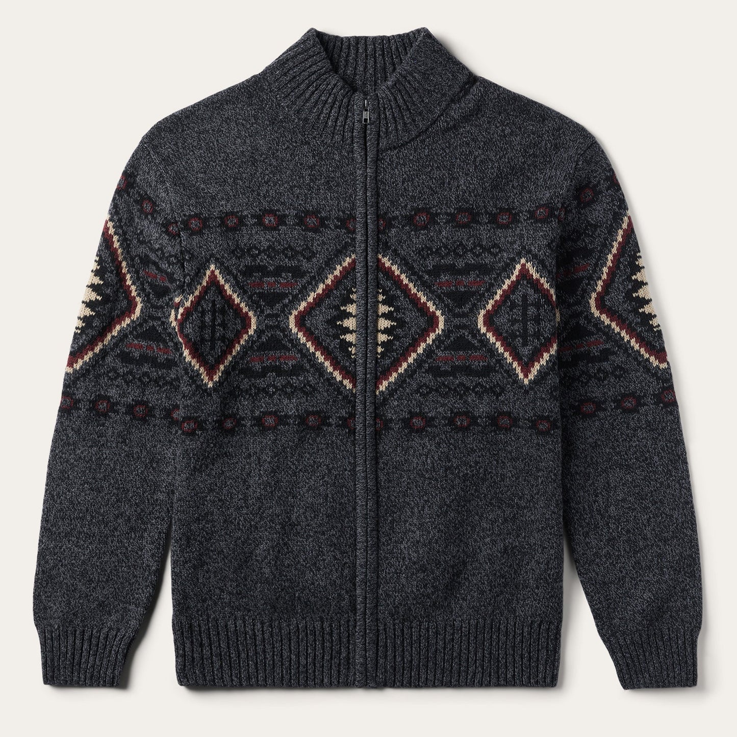 Horizontal Aztec Cardigan | Stetson Grey