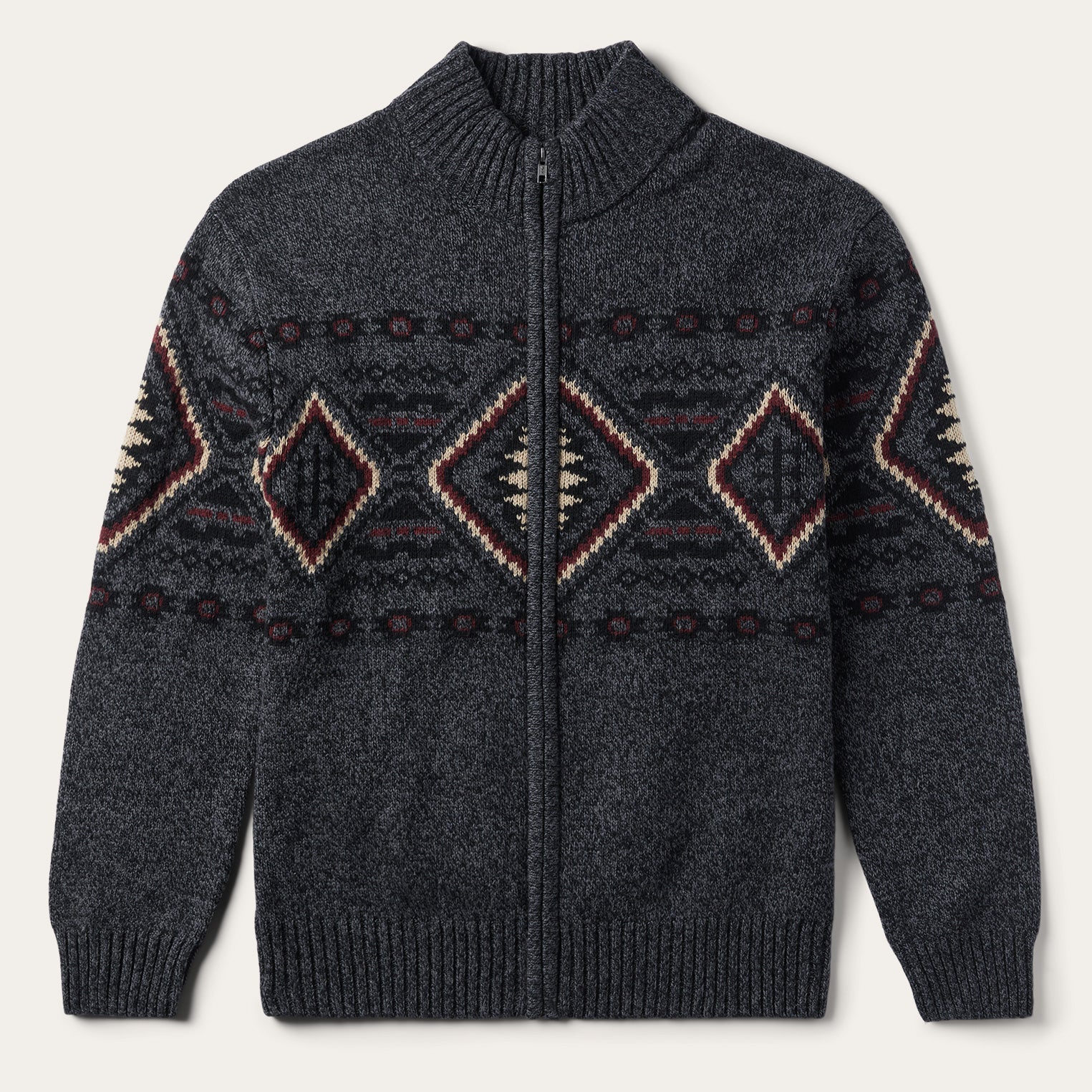 Horizontal Aztec Cardigan | Stetson Grey