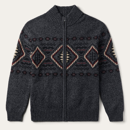 Horizontal Aztec Cardigan | Stetson Grey