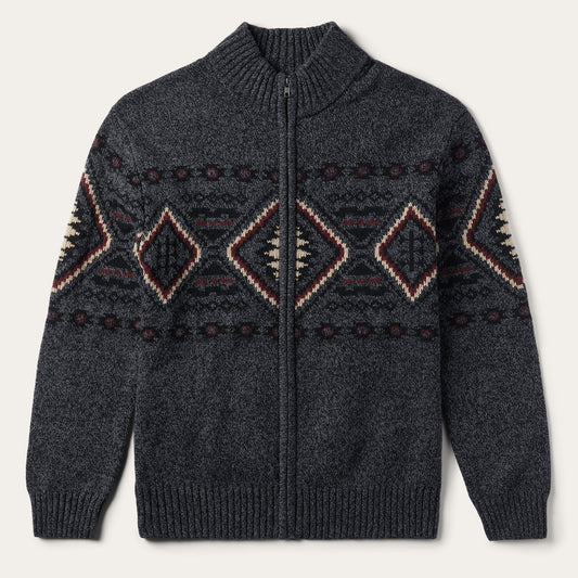 Horizontal Aztec Cardigan | Stetson Grey