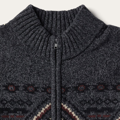 Horizontal Aztec Cardigan | Stetson Grey