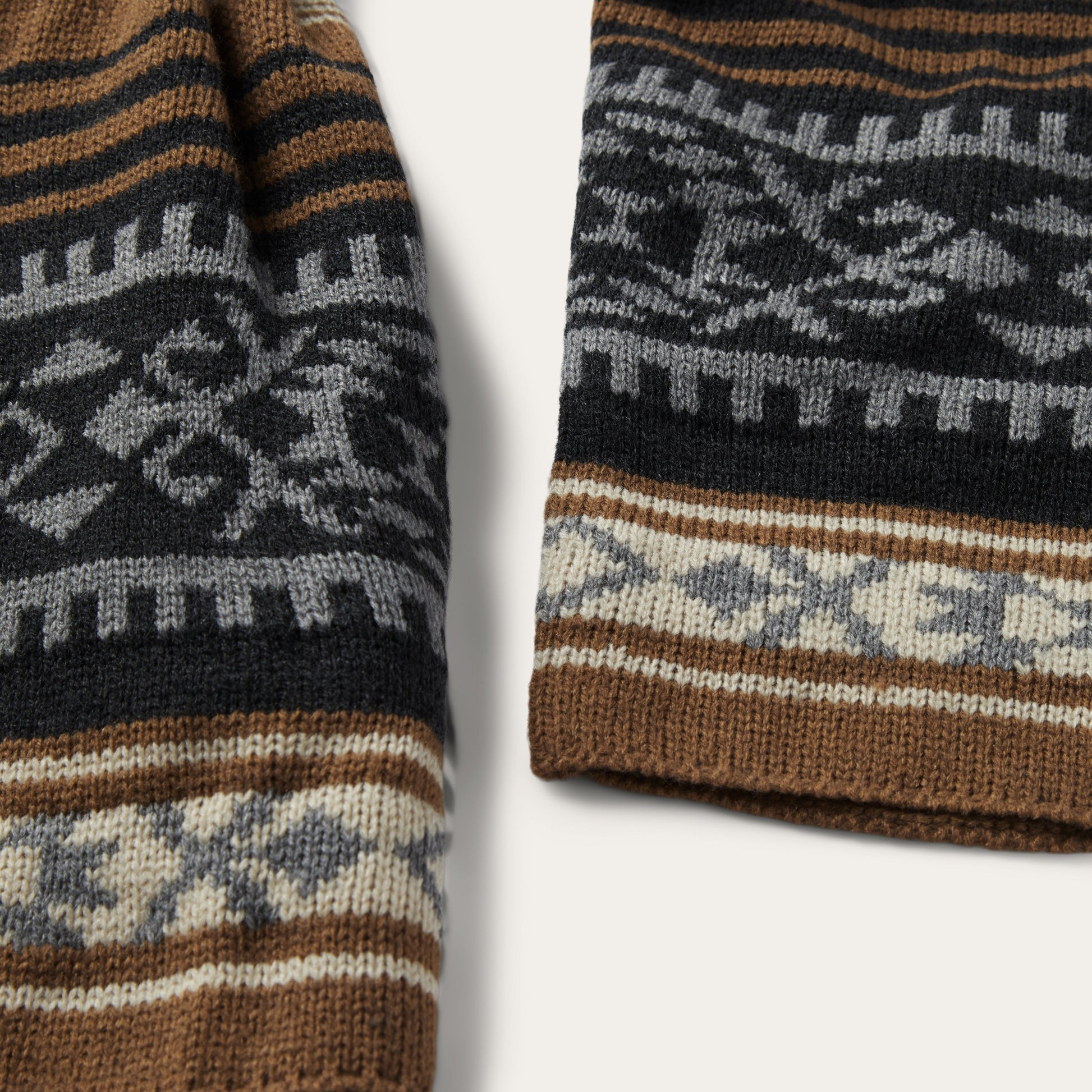 Brown Serape Belted Cardigan | Stetson Brown