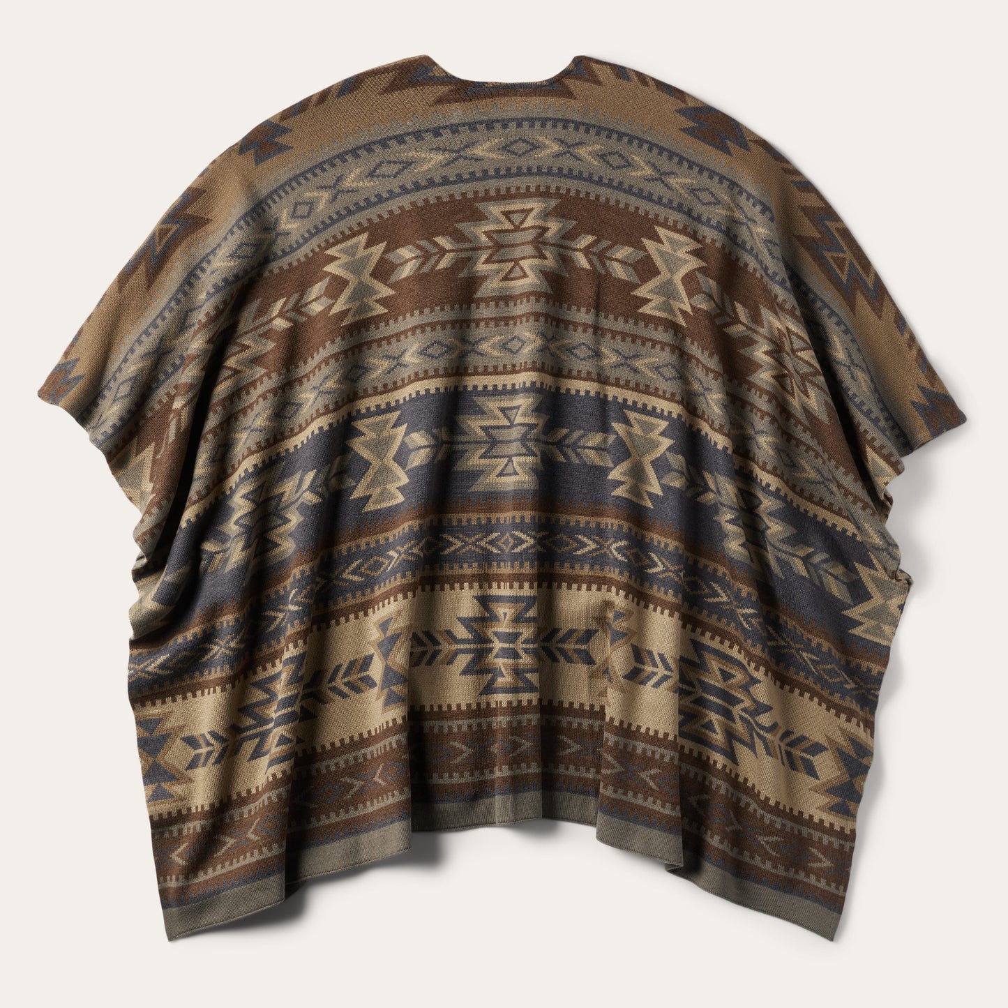 Aztec Print Sweater Poncho | Stetson Multi