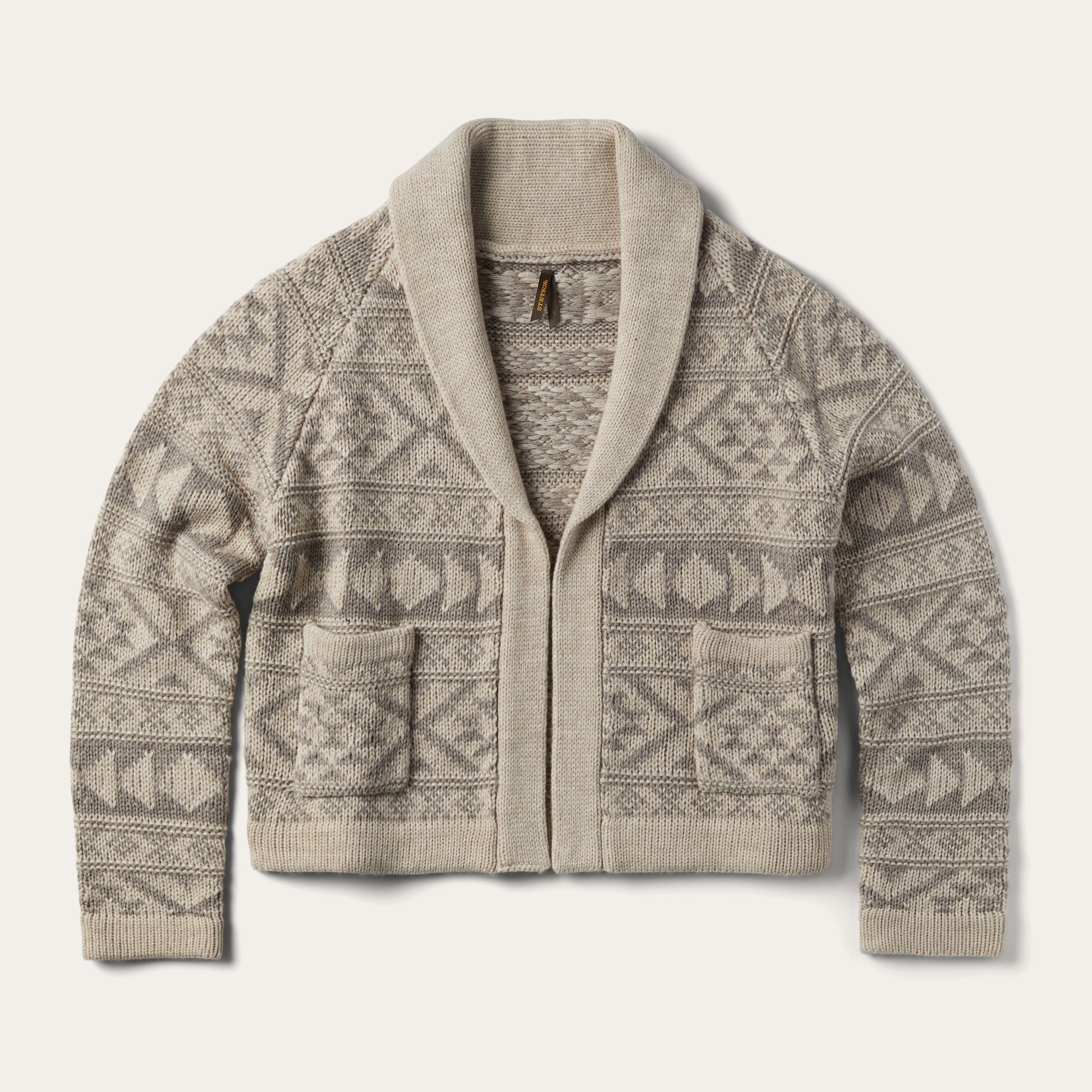 Cropped Shawl Collar Cardigan | Stetson Brown