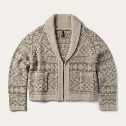 Cropped Shawl Collar Cardigan | Stetson Brown