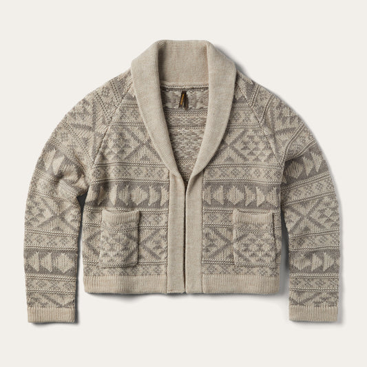 Cropped Shawl Collar Cardigan | Stetson Brown