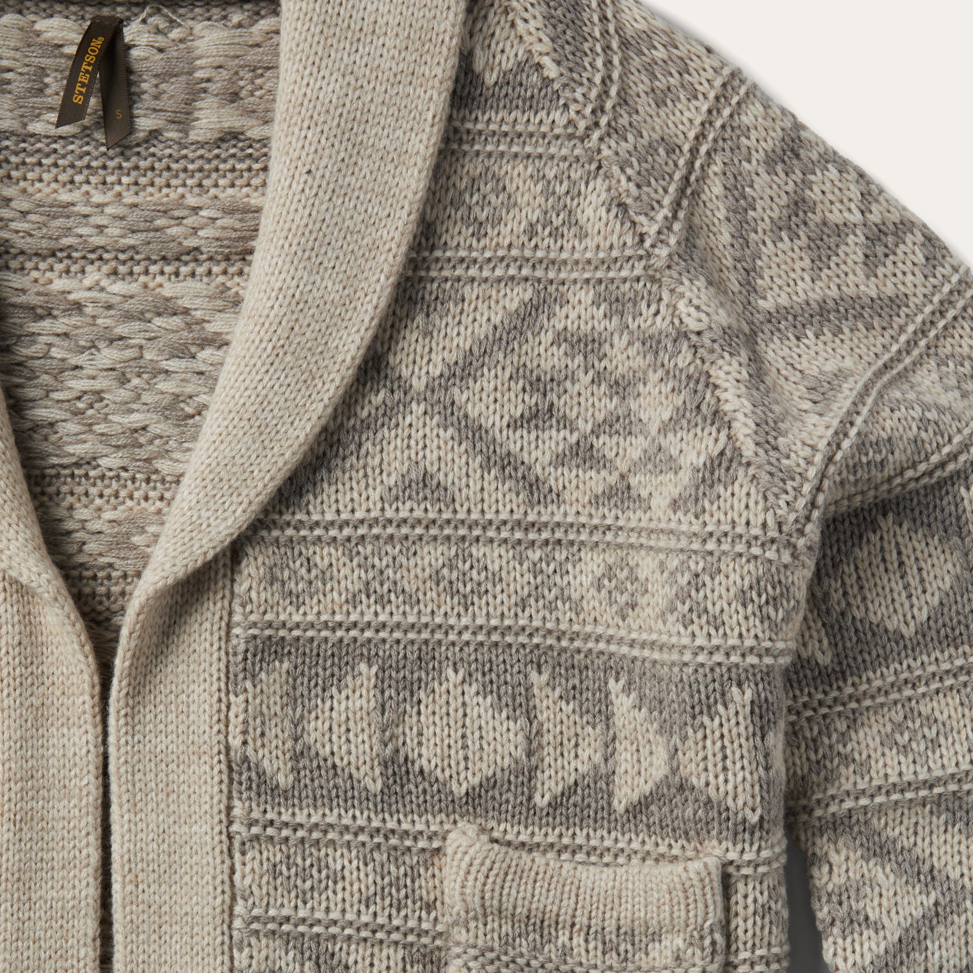 Cropped Shawl Collar Cardigan | Stetson Brown