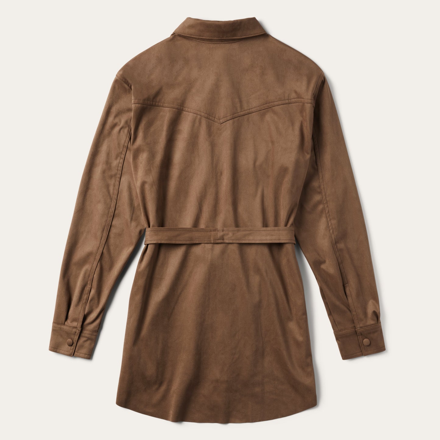 Khaki Suede Western Shirt | Stetson Tan
