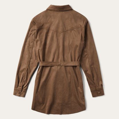 Khaki Suede Western Shirt | Stetson Tan