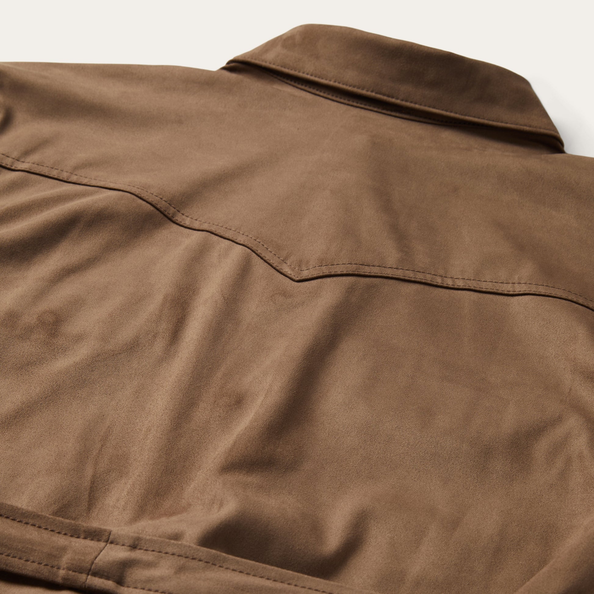 Khaki Suede Western Shirt | Stetson Tan