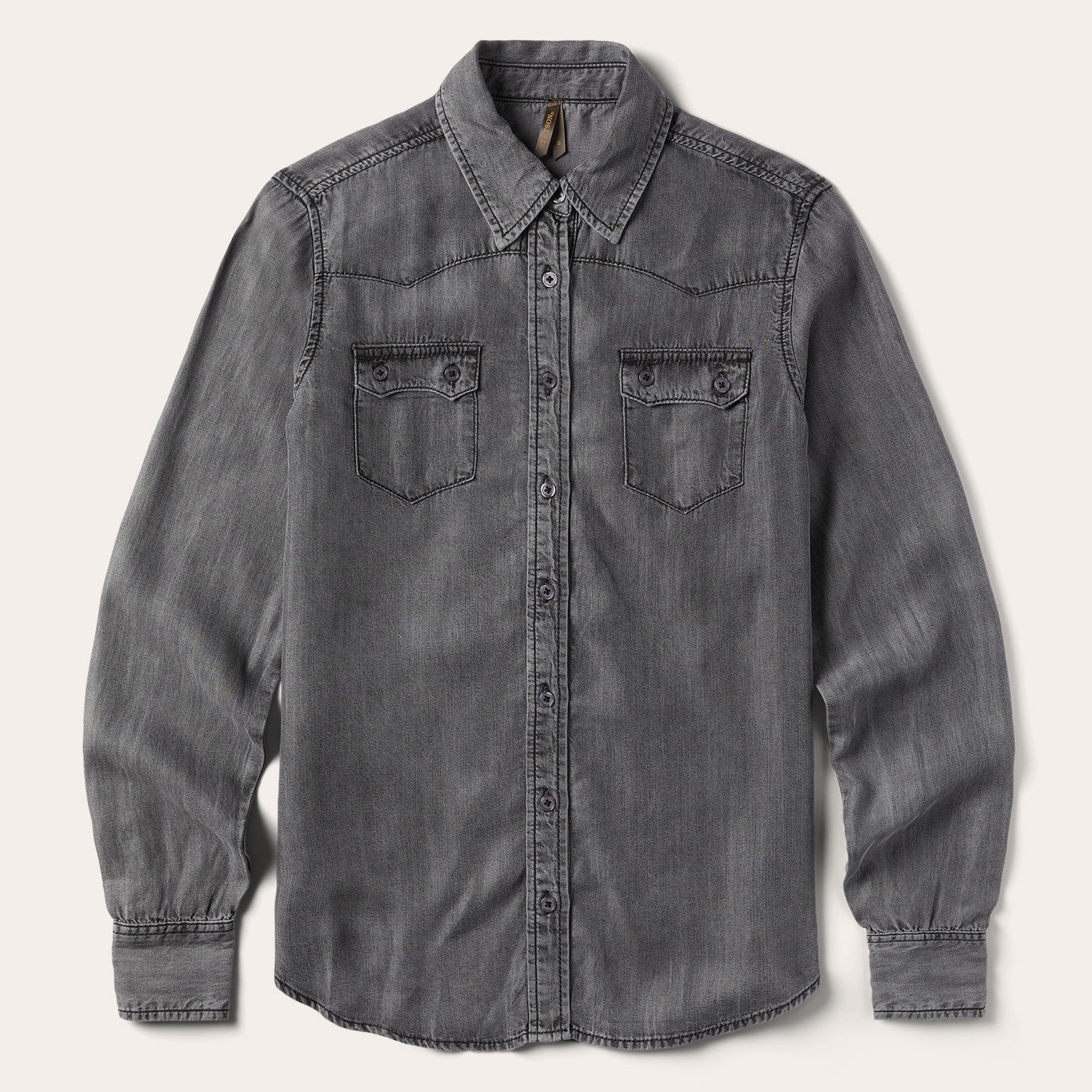 Boyfriend Fit Denim Shirt | Stetson Washed Black