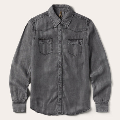 Boyfriend Fit Denim Shirt | Stetson Washed Black