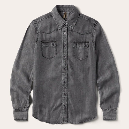 Boyfriend Fit Denim Shirt | Stetson Washed Black