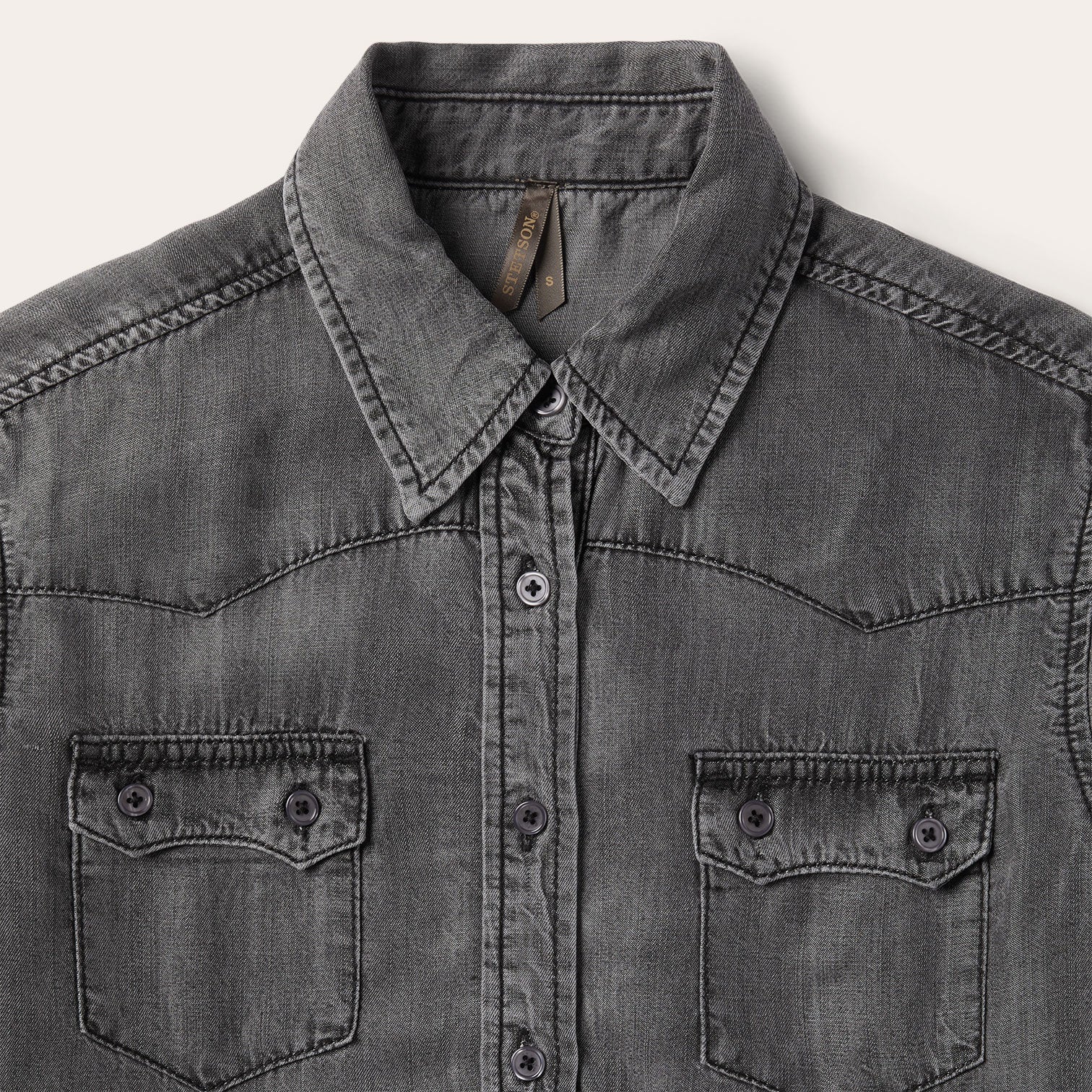 Boyfriend Fit Denim Shirt | Stetson Washed Black