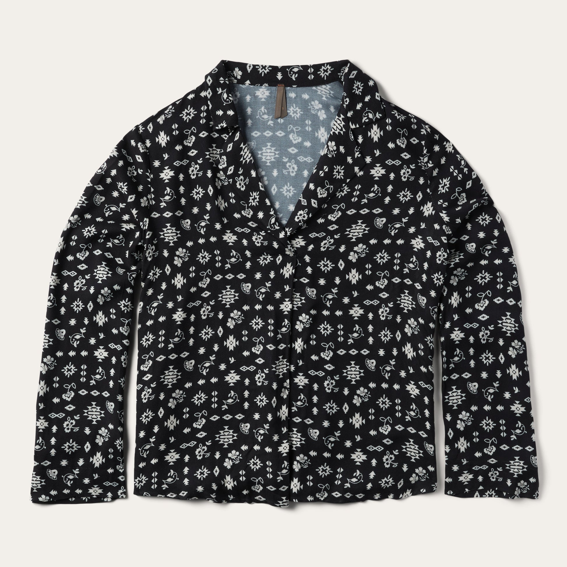 Southwestern Ditzy Print Blouse | Stetson Black