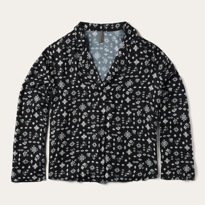 Southwestern Ditzy Print Blouse | Stetson Black
