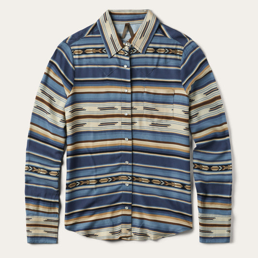 Indigo Serape Print Shirt | Stetson Blue