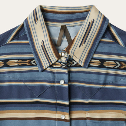 Indigo Serape Print Shirt | Stetson Blue
