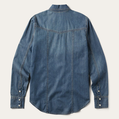 Boyfriend Fit Denim Shirt | Stetson Blue