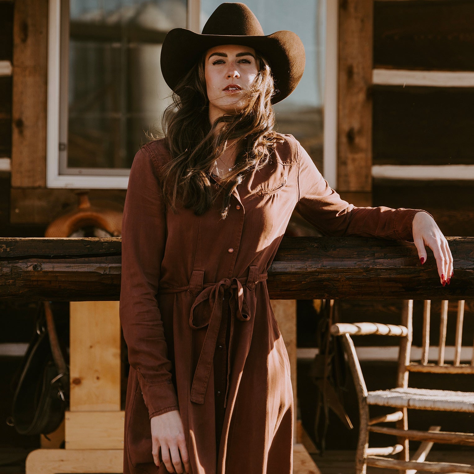 Tobacco Western Dress | Stetson Brown