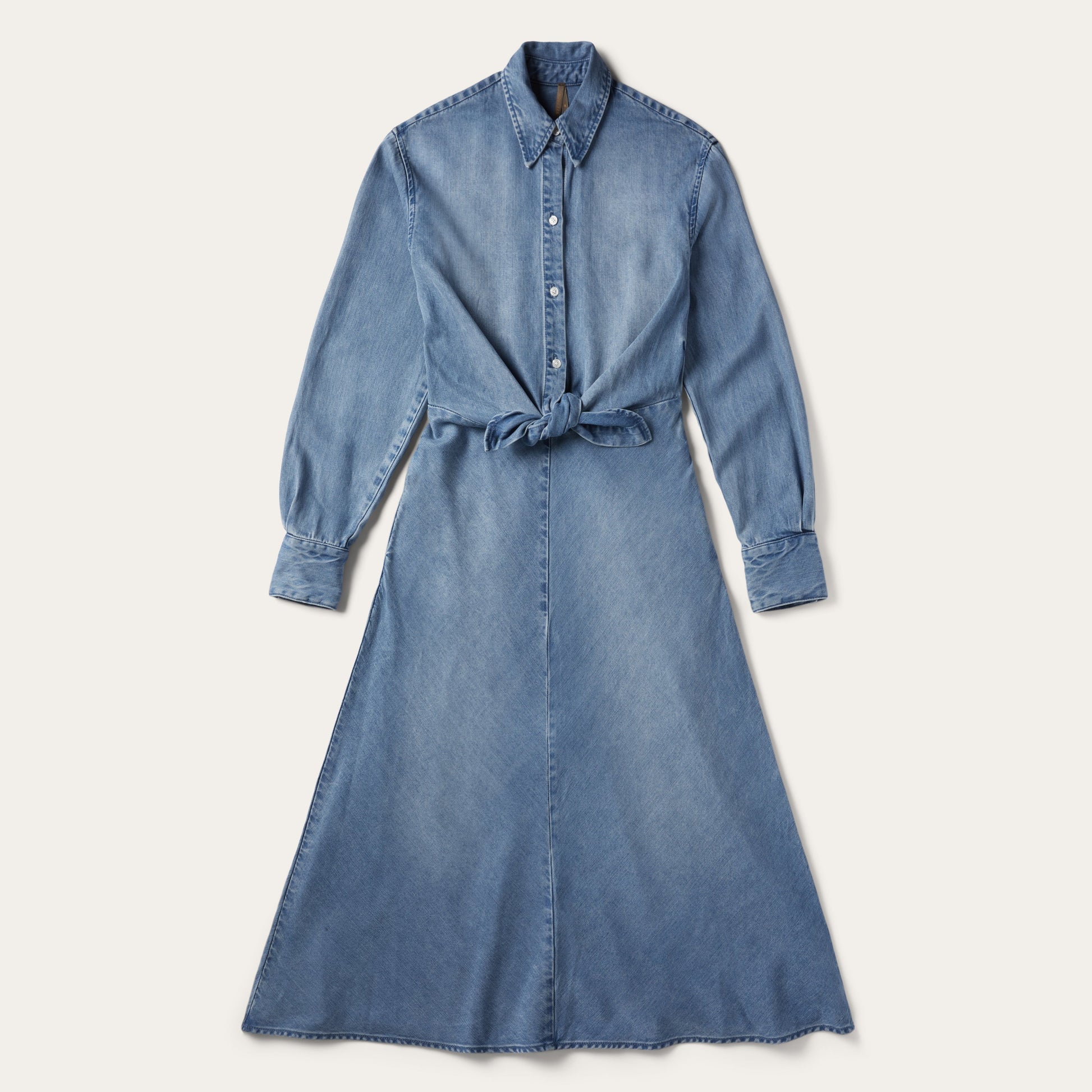 Denim Tie-Front Dress | Stetson Blue