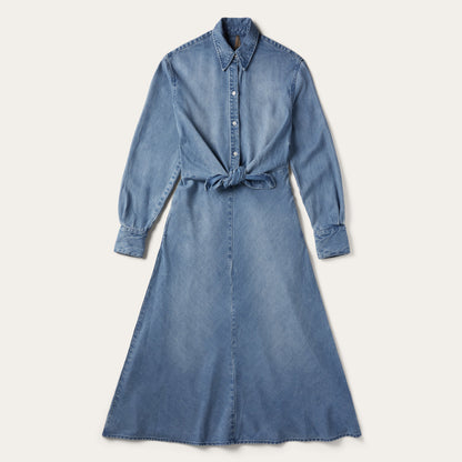 Denim Tie-Front Dress | Stetson Blue