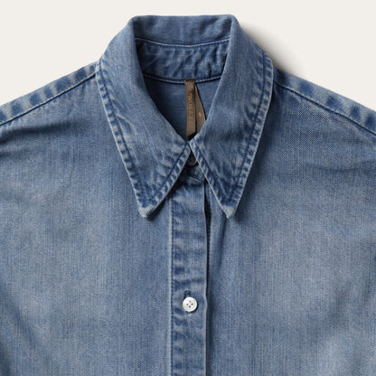Denim Tie-Front Dress | Stetson Blue