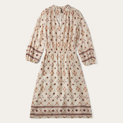Gaucho Herringbone Dress | Stetson White
