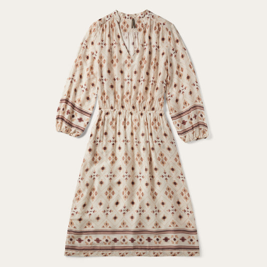 Gaucho Herringbone Dress | Stetson White