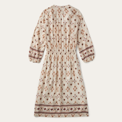 Gaucho Herringbone Dress | Stetson White
